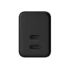 Caricabatterie da parete Crong Ultra Compact GaN 35W PD 3.0 2x USB-C (nero)