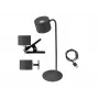 Beper P201UTP304 lampada LED ricaricabile con base magnetica, clip e supporto a parete, 2,3 W, dimmerabile, nera