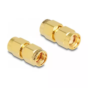 Adattatore DeLOCK RP-SMA maschio su RP-SMA maschio 9 mm di diametro 18,9 mm di larghezza
