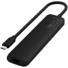 Adattatore multiporta slim 7-in-1 USB-C Satechi Ethernet (USB-C PD, 2x USB-A, HDMI 4K, Ethernet, lettore schede micro/SD) (nero)