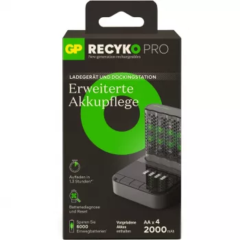 GP ReCyko Pro P461 caricabatterie AA/AAA con docking station D461