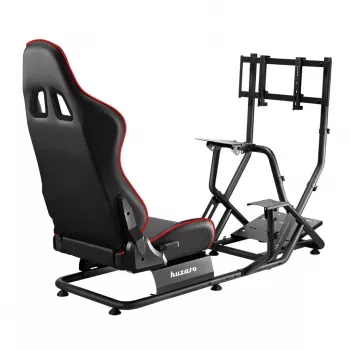 Cockpit racing huzaro Speed 6.0 con seduta regolabile, struttura in acciaio, angolo 30°–90°, supporta fino a 120 kg, rosso, 1080×1360×560 mm