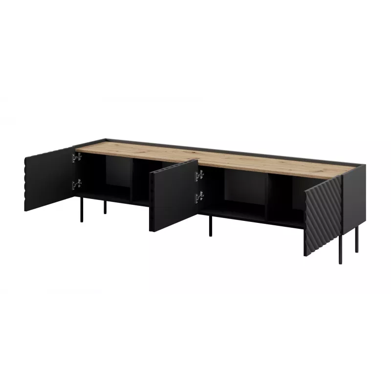 Mobile TV 4D ONDA 200x40x35-54 nero (da terra o da parete)
