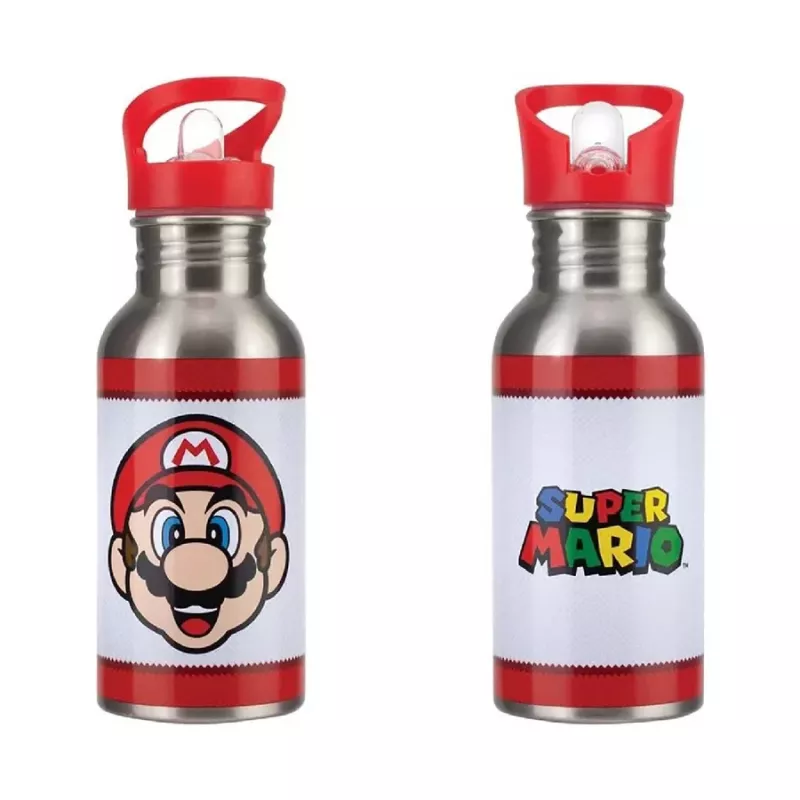 Borraccia in metallo con cannuccia Paladone Super Mario