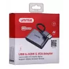 Adattatore per cavo video UNITEK V1304A 0,15 m USB Type-A HDMI + VGA (D-Sub) grigio