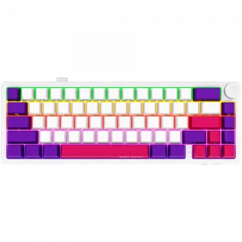 LORGAR KBP70MW, tastiera da gaming meccanica wireless 65% Pro, bianco, layout EN