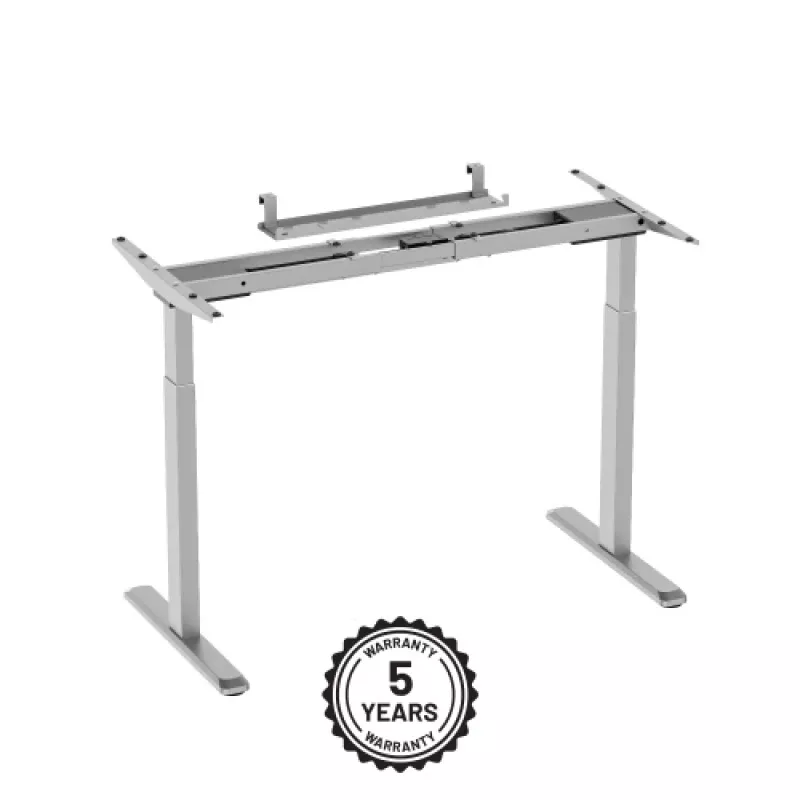 Tavolo regolabile in altezza Up Up Bjorn grigio, piano M nero