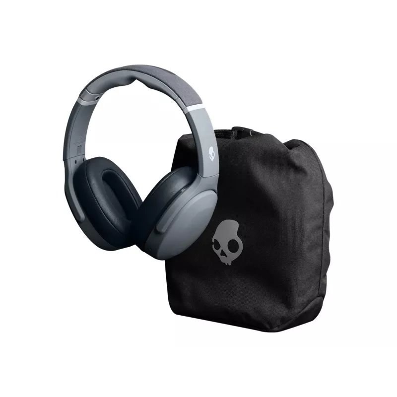 Cuffie Skullcandy Crusher Evo — con cavo & Bluetooth, grigio, batteria 40 ore, USB-C, AUX, pieghevoli