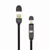 Cavo USB-A maschio su Micro-USB + connettore iPhone 8-Pin SBOX 1 m nero