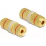 Connettore per cavo DeLOCK 64143 2 x morsetto femmina oro rosso