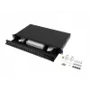 Patch panel 1U Lanberg FOP1-24SD-LQB acciaio nero montaggio a rack
