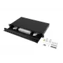 Patch panel 1U Lanberg FOP1-24SD-LQB acciaio nero montaggio a rack