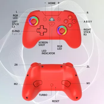 Subsonic Wireless LED Controller rosso per Switch