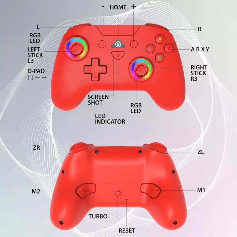 Subsonic Wireless LED Controller rosso per Switch