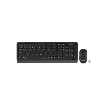 Set tastiera e mouse wireless A4Tech Fstyler FG1012, nero