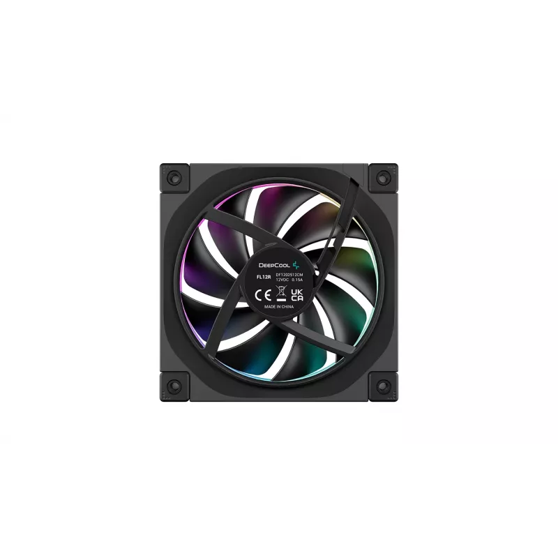 DeepCool FL12R 3-in-1 ventole per case da 120 mm (3 pz.), Reverse, PWM a 4 pin, 500-2150 giri/min, FDB, nere