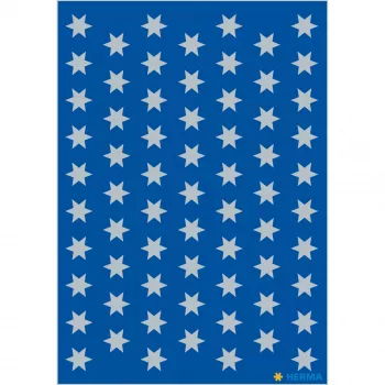 HERMA stelle a 6 punte argento adesivi in carta 8 mm adesivo permanente 201 pz.