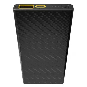 Powerbank portatile Nitecore CARBO 10000 — litio-ioni 10000 mAh, 38 W PD, USB-A + USB-C, grigio