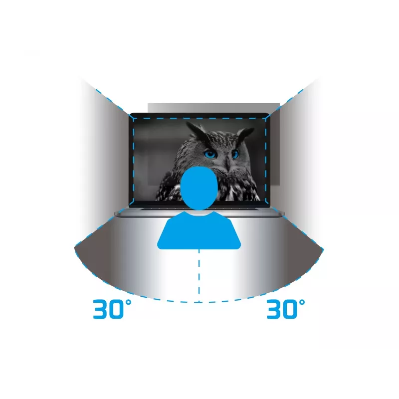 NATEC Owl NFP-1616 filtro privacy 13,3 pollici (33,8 cm), 16:9, 293,9x165,5 mm
