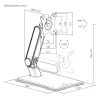 Supporto per touchscreen MACLEAN MC-989 per display touch, carico max. 8 kg, supporto autoportante