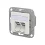 METZ CONNECT presa di connessione E-DAT C6A LSA++ 2 porte UPk bianco traffico