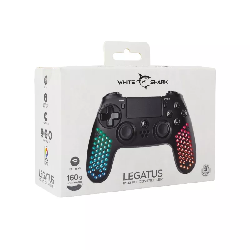 Gamepad USB con filo White Shark GPW-4009 — design ergonomico, connessione con filo
