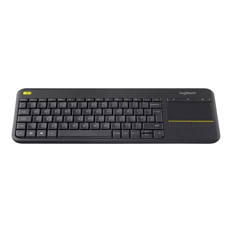 Logitech Wireless Touch Keyboard K400 Plus - tastiera - con touchpad - wireless - 2,4 GHz - Belgio - nero