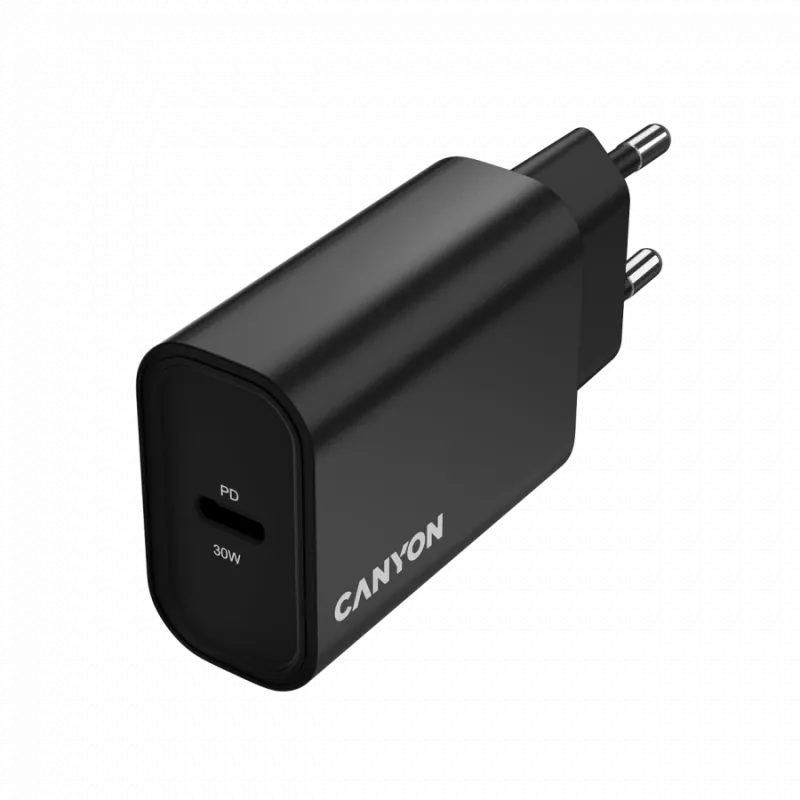 CANYON OnCharge 30CL 30 W PD caricabatterie da parete 1 porta spina EU nero
