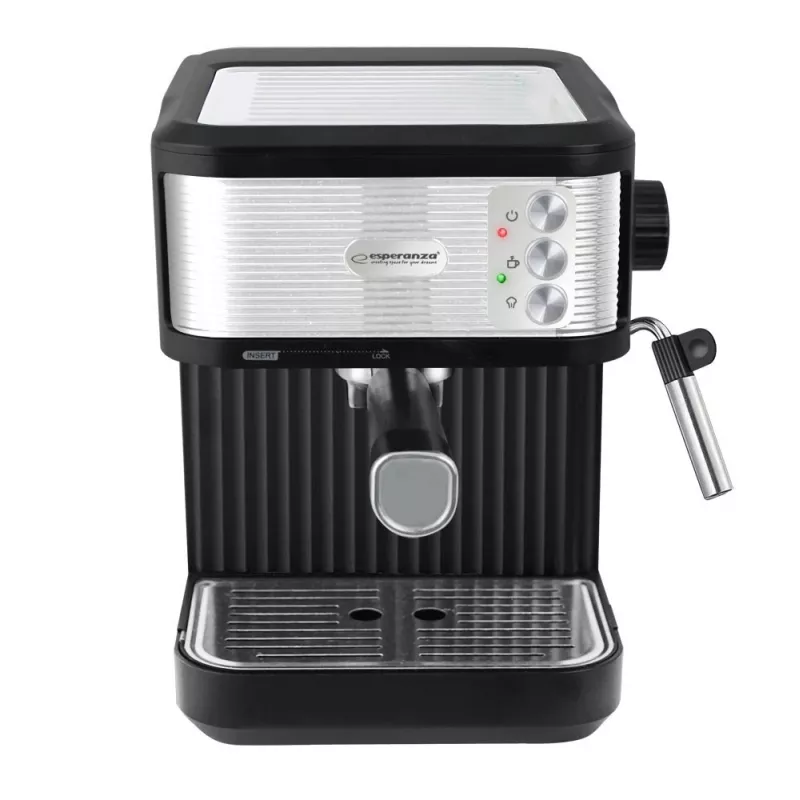 Macchina per caffè espresso ESPERANZA EKC011 — serbatoio acqua 1,8 L, 850 W, 20 bar, controllo touch, monta latte