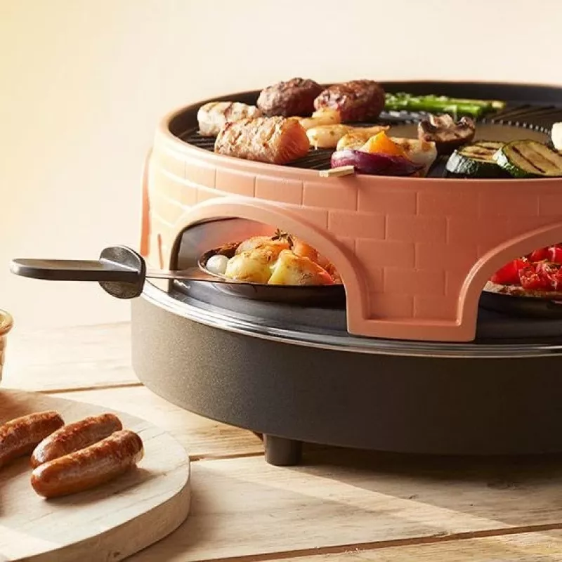 Emerio PO-113255.4 grill per raclette 1500 W nero, marrone