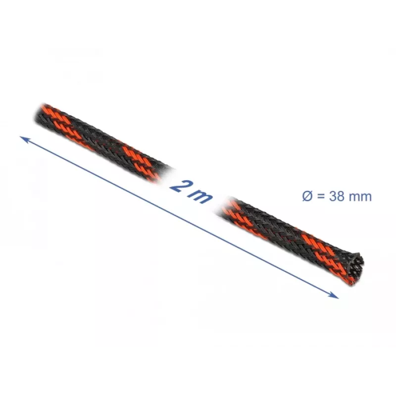 Guaina per cavo DeLOCK 20753 nero rosso
