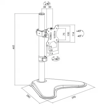 Supporto per monitor LOGILINK BP0044 per schermi 33–81,3 cm (13