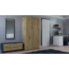 Armadio Top E Shop SD-90 ART KPL — telaio color rovere, 7 ripiani, 2 ante