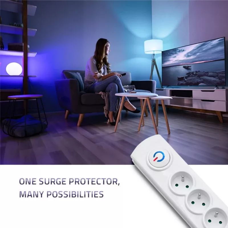 Protezione da sovratensione Qoltec 50293 bianco 8 prese AC 230 V