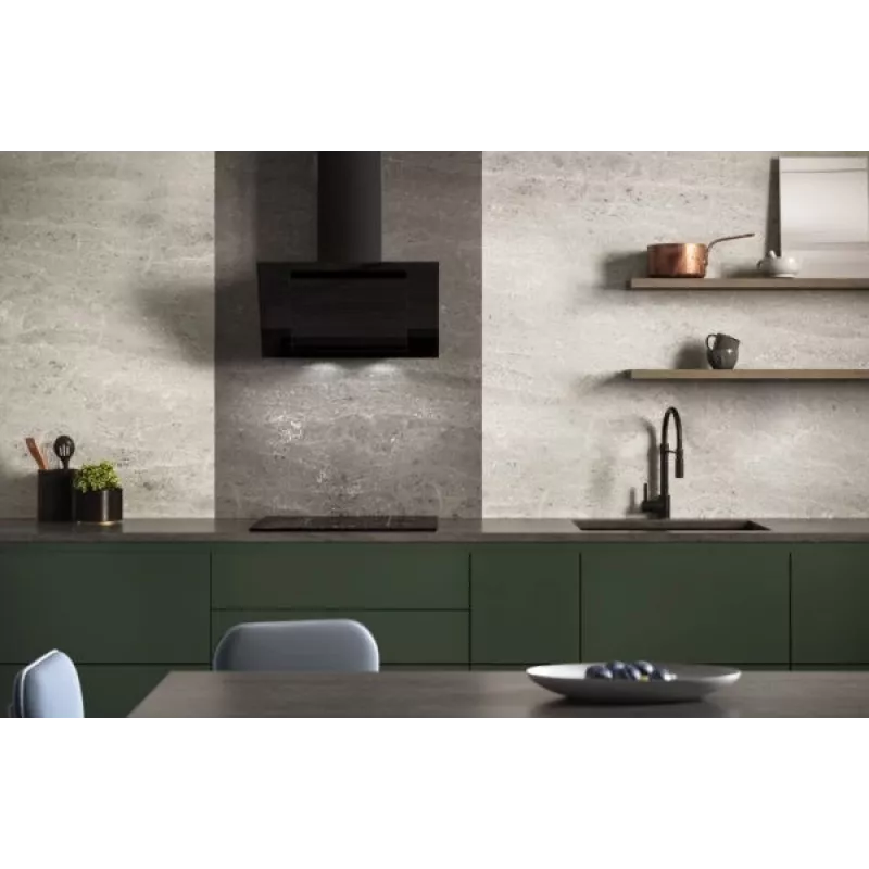 Cappa a parete verticale Eco Duo vetro nero