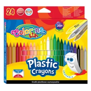 Colori in plastica cancellabili Colorino Kids 24 colori
