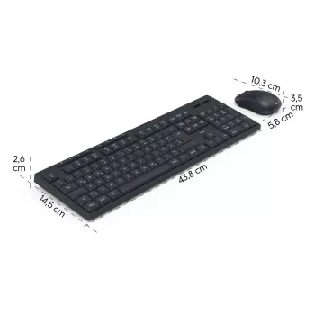 Set tastiera e mouse WKM-200 nero