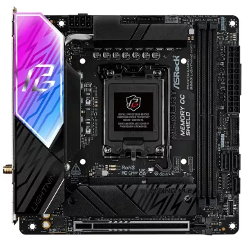 Scheda madre ASROCK B860I Lightning WiFi — Intel B860, LGA 1851, Mini-ITX, DDR5, 2x DIMM, 4x M.2, 2.5Gb LAN, Wi‑Fi 6E, Bluetooth 5.3