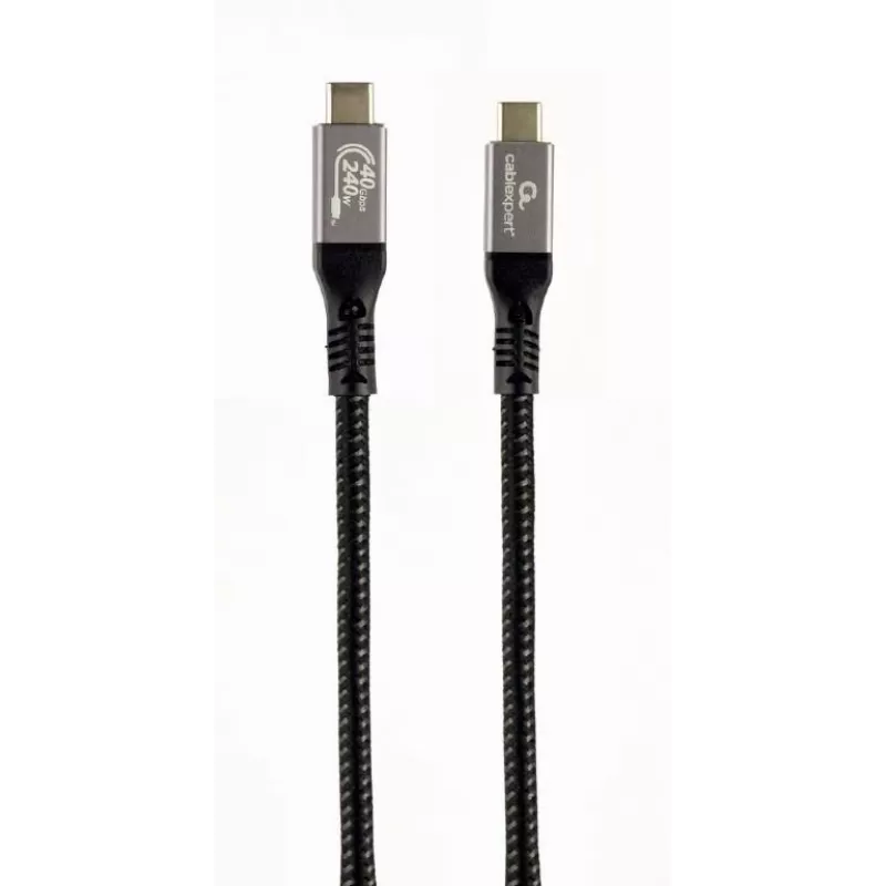 Cavo USB-C a USB-C GEMBIRD CCBP-USB4-CMCM240 1,5 m, USB4 Gen 3x2, 40 Gbit/s, 240 W, nero
