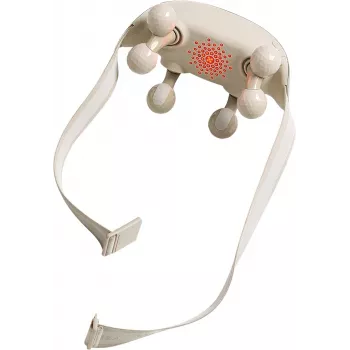 SKG H7 Ultra – testine massaggianti grigie, massaggio combinato, massaggio a compressione, massaggio impastante, massaggio vibrante, collo, spalle, grigio, plastica, pulsanti, batteria
