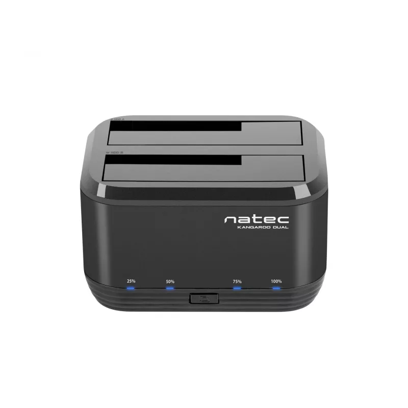 Docking station per dischi rigidi 2,5/3,5 USB 3.0 Natec Kangaroo Dual, funzione di clonazione, alimentatore