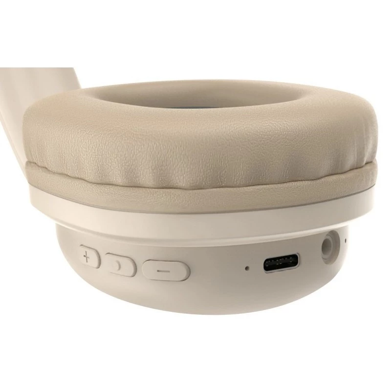 Defender FreeMotion B640 cuffie wireless on-ear, Bluetooth 5.3, USB-C, AUX 3,5 mm, 20–20000 Hz, 105 dB, beige