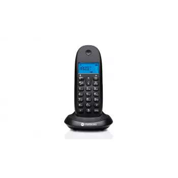 Telefono cordless Motorola C1001CB nero — portatile DECT con display da 1,6 pollici