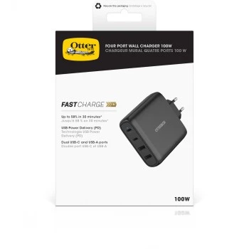 Caricabatterie da parete OTTERBOX 78-81343 100W GaN con 2× USB-C e 2× USB-A