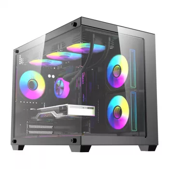 Case per computer DarkFlash B275 PRO (nero) con 6 ventole preinstallate