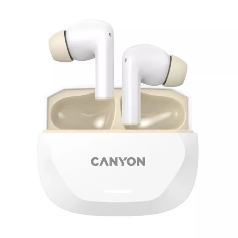 Cuffie CANYON HEXAGON 7 TWS ANC+ENC Ricarica wireless Bianco Beige