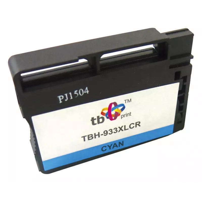 TB Print TBH-933XLCR cartuccia d'inchiostro rigenerata per HP 933XL (CN054AE), HP Officejet 6100 ePrinter, ciano, 16 ml, 825 pagine