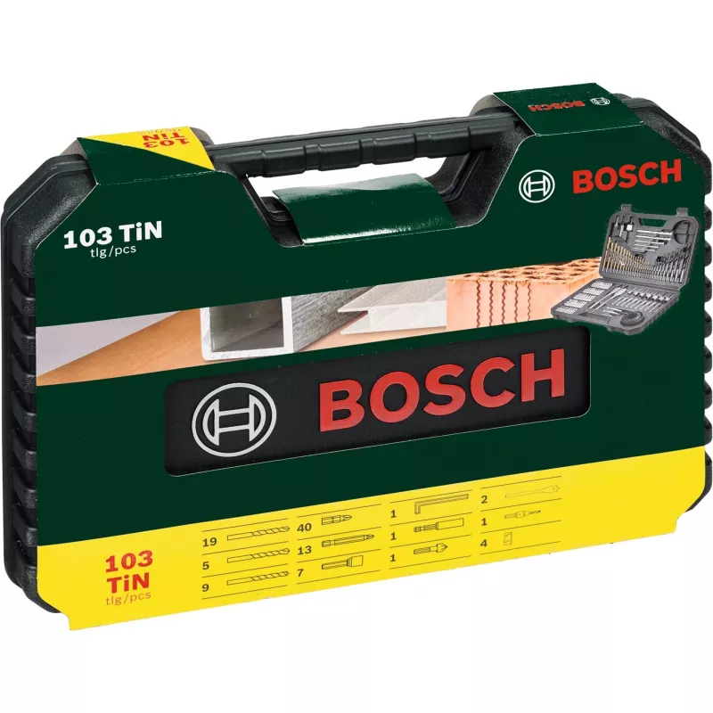 Set di accessori Bosch V-Line 103 pz. — set di accessori per trapano e avvitatore Bosch da 103 pezzi