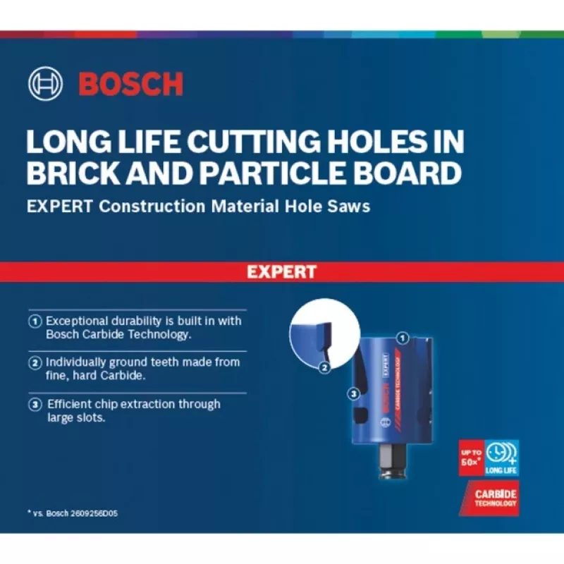 Bosch 2 608 900 490 Expert Construction Material set di seghe a tazza, 10 pz., 20–64 mm