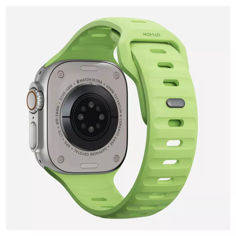 Cinturino Nomad Sport Band verde chiaro in gomma — larghezza 21,5 mm, polso 160–195 mm